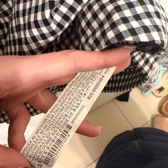 Zara Basics Gingham Bardot Mini Dress - Picture 4 of 5